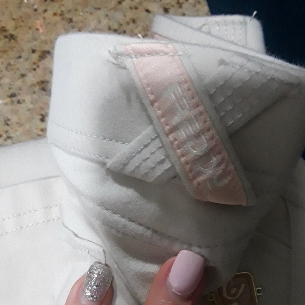 Freddy White Pants with Pink Accents